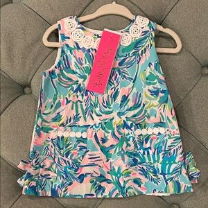 Lilly Pulitzer Blue & Pink Floral Baby Dress/Set